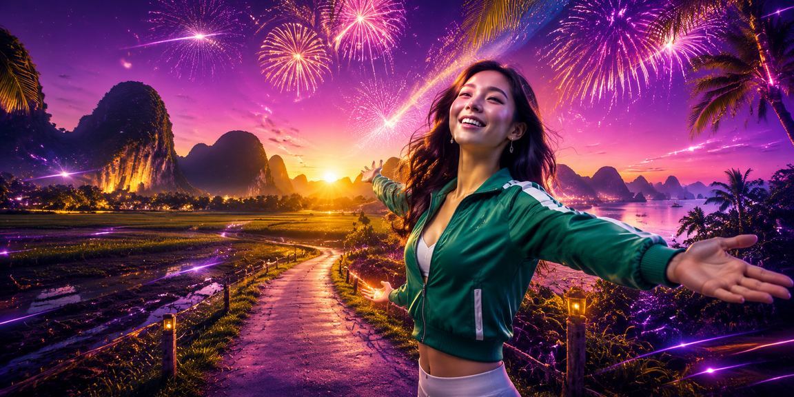 Ánh đèn neon rực rỡ tại Ninh Bình gợi lên không khí giải trí sôi động về đêm